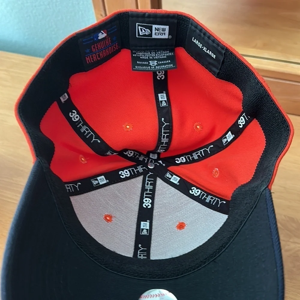 Houston Astros new era fitted baseball hat, size large Dash extra large NWT